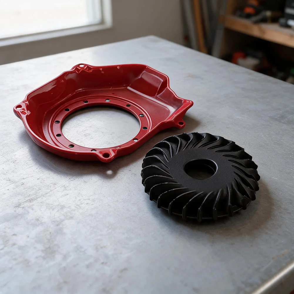 For Extended Operation Red Engine Cooling for fan Cover Generator Engine Parts Metal Construction Outdoor Durability