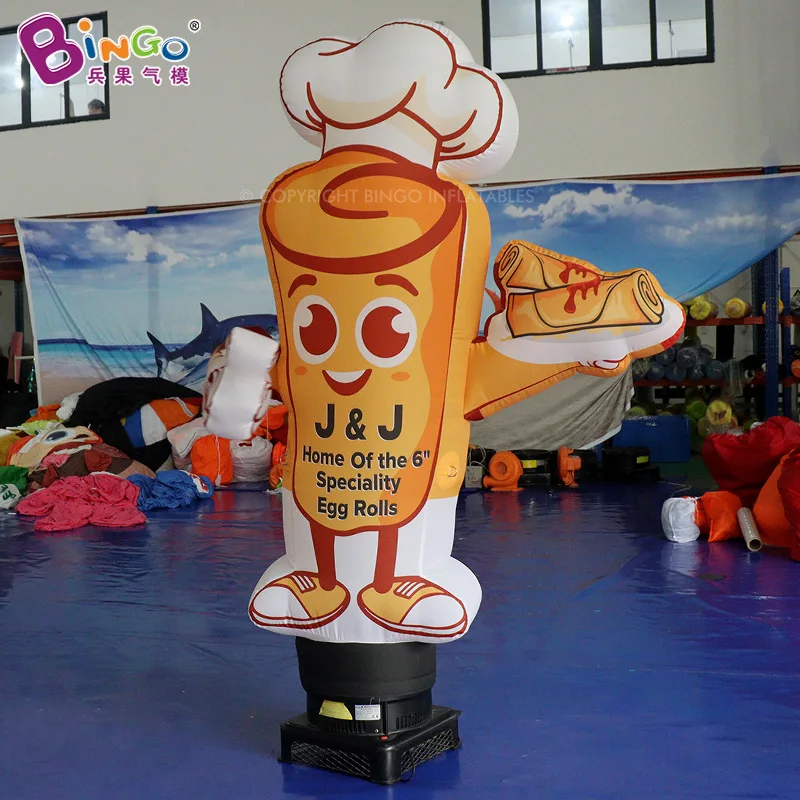 2 M (6.5ft) Inflatable Burrito Chef Crepes Chef Blow Up Air Dancer สําหรับตกแต่งร้านอาหาร-ของเล่น