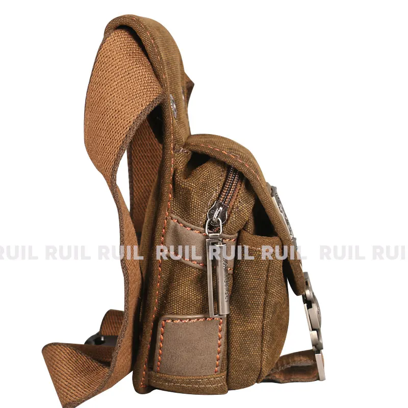 Ruil-riñonera informal, bolso táctico retro, pequeño, de lona, con personalidad