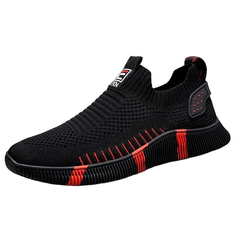 Summer Men Mesh Breathable Sneakers Soft Bottom Flat Slip-On Running Shoes Casual Footwear Wearable Zapatillas Hombre