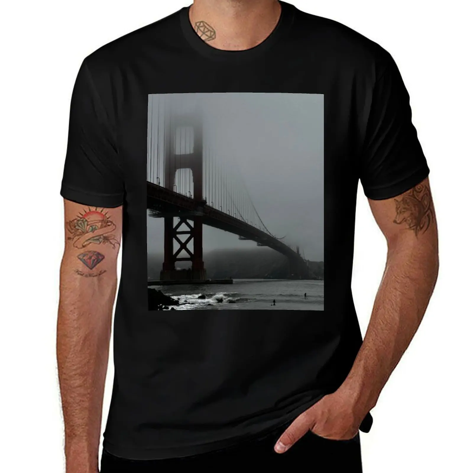 

The Golden Gate Bridge T-Shirt essential t shirt man t shirts high quality luxury brand t shirts for man cotton soft T-Shirt