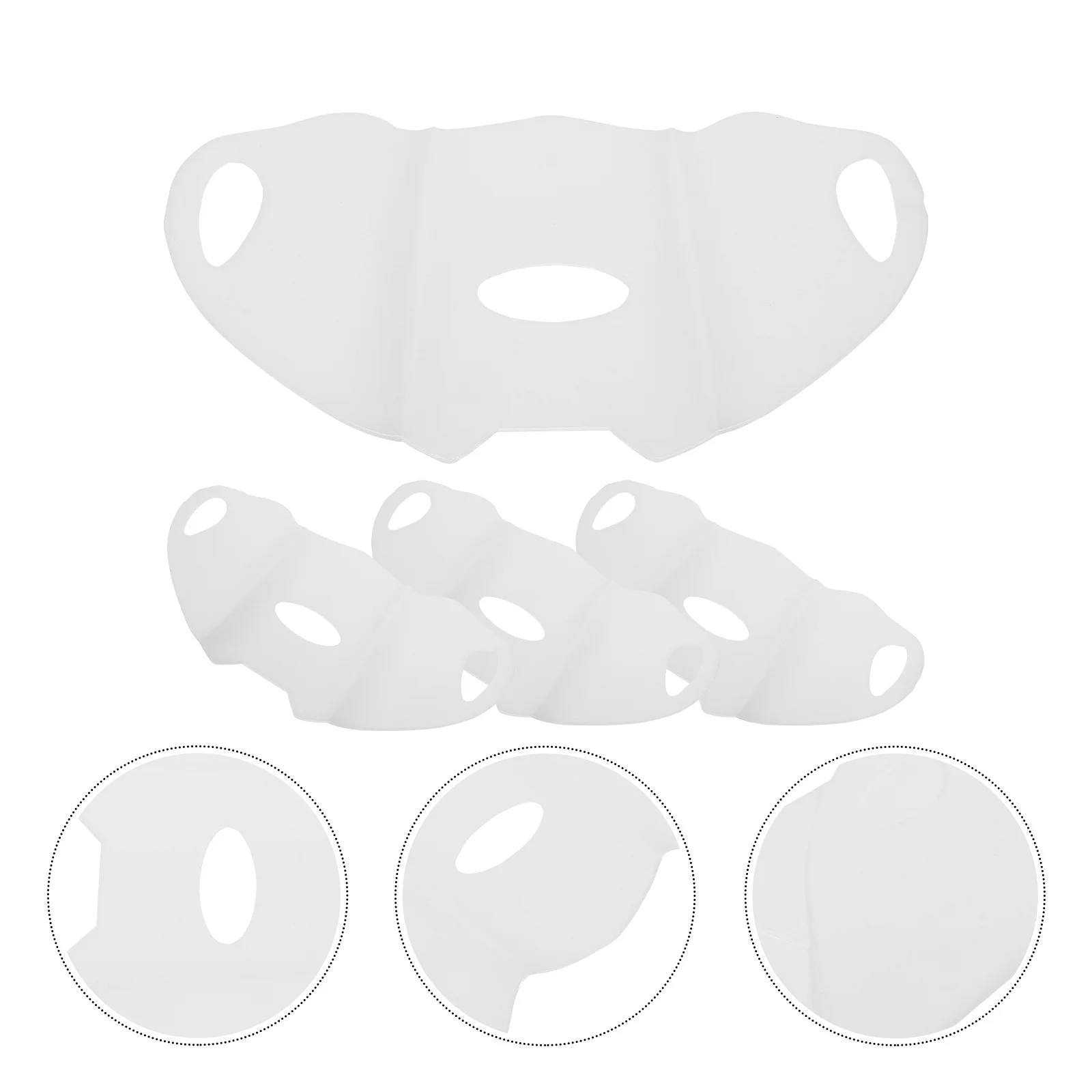 

4Pcs Face Masks Elastic Fabric Sun Stickers Moisturizing Soothing Care Uv Protection Skin Face Mask