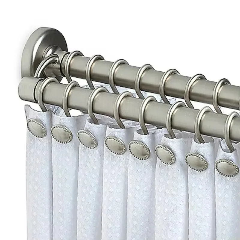 

Carbon steel double shower brass curtain rod