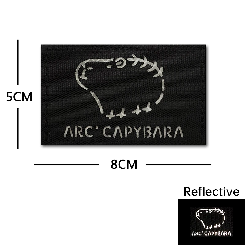 Animal badges tiger Laser Engraving IR Reflective Armband Fun Armband Skeleton Cat Morale Skeleton Dog Outdoor Backpack Patch