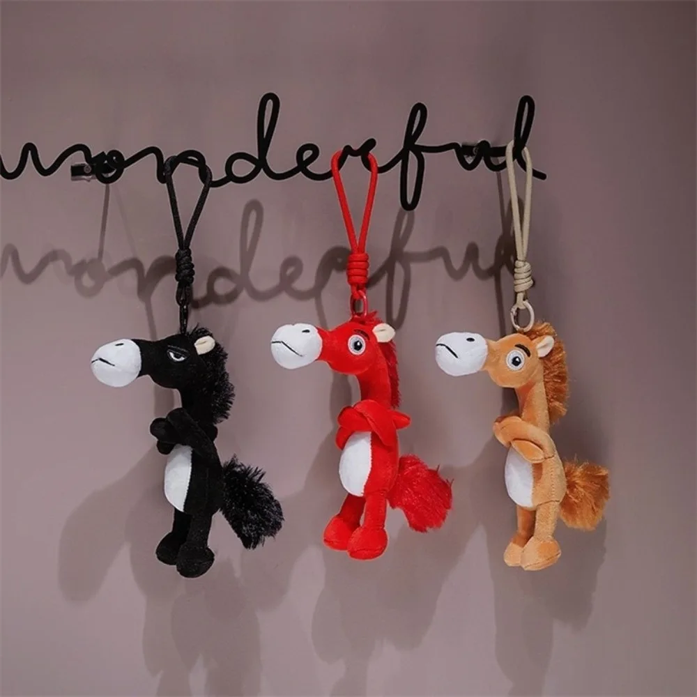 

Children Elegant Zodiac Horse Mascot Chinese Mascot Decoration Horse Soft Key Chain Bag Charm Chinese New Year
