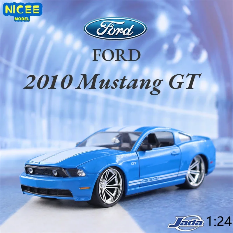 Jada 1:24 2010 Ford Mustang GT wysoka symulacja odlewu modelu samochodu ze stopu metalowy samochód prezenty dla dzieci kolekcja zabawek J277