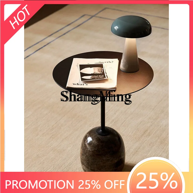 

SM minimalist marble model room bedroom sofa edge corner few round edge few wrought iron