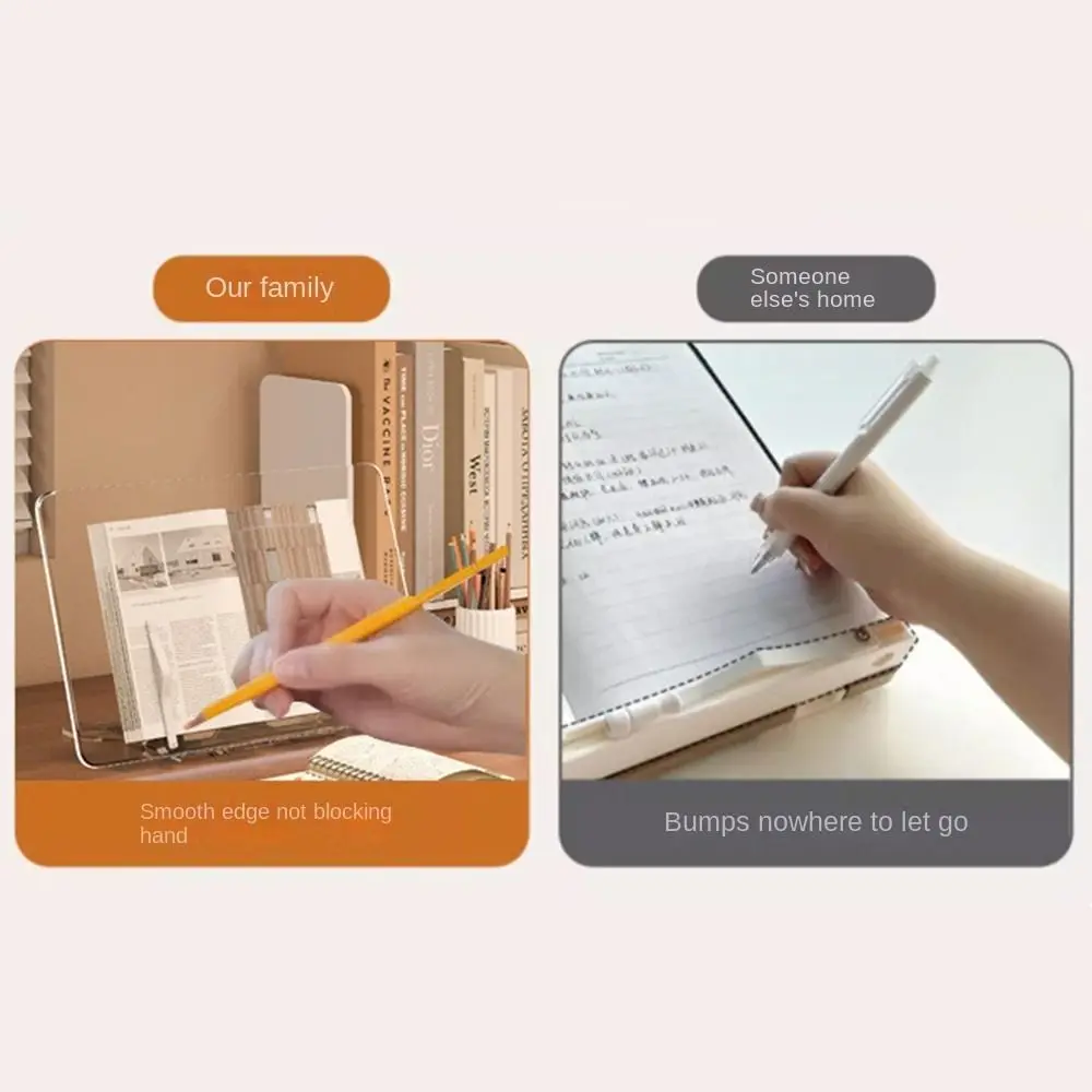 13 조정 가능한 기울기 각도 아크릴 책 스탠드 편안한 독서 투명 노트북 홀더 트레이 안티 벤딩 미끄럼 방지