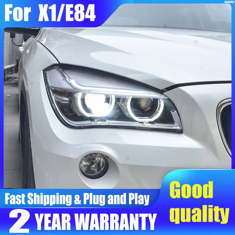 Car Styling Head Lamp for BMW X1 E84 Headlights 2011-2015 New LED Headlight Angel Eye DRL Hid Bi Xenon Auto Accessories