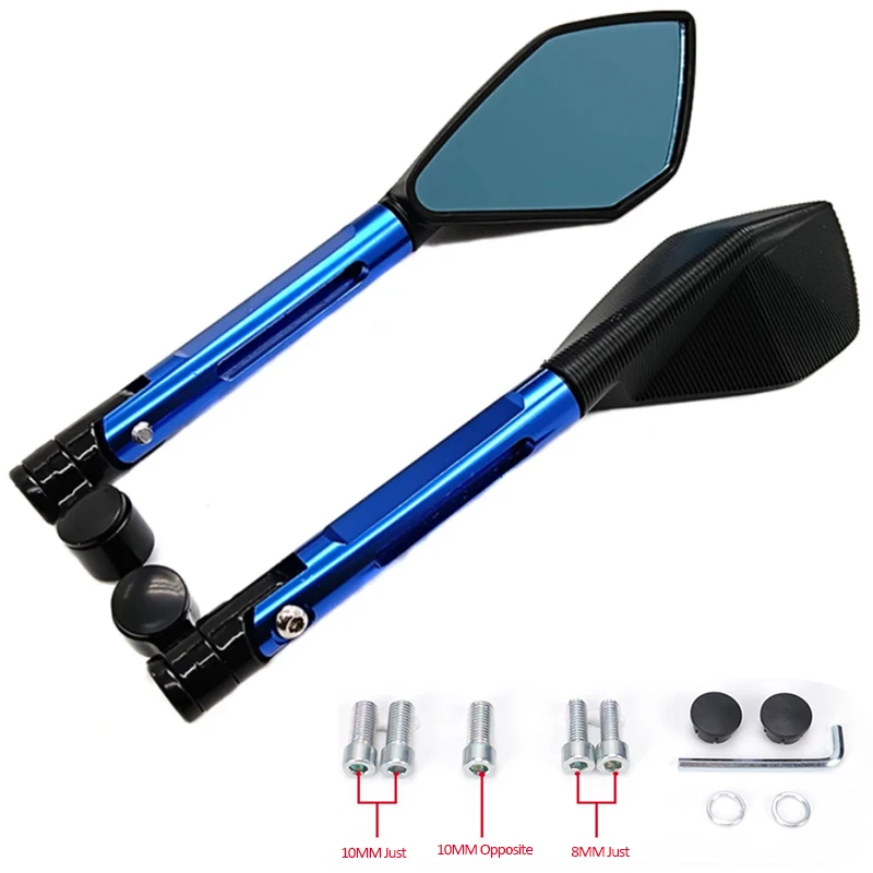 دراجة نارية الرؤية الخلفية المرايا الجانبية CNC الألومنيوم مخصص 8 مللي متر 10 مللي متر لكاواساكي Z750 النينجا 250 هوندا R1 R6 FZ6 سوزوكي ياماها