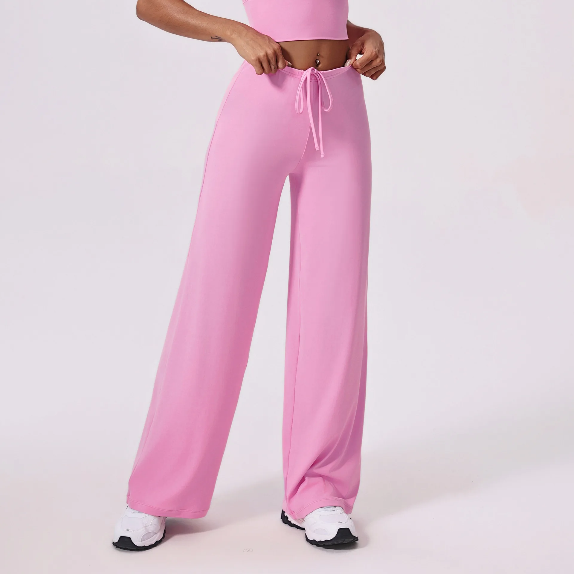 Antibacterial Cooling Wide Leg Sweatpants for Women Tummy Control & Soft Flowing Fabric for Yoga/Running/Fitness/Outdoor Sports