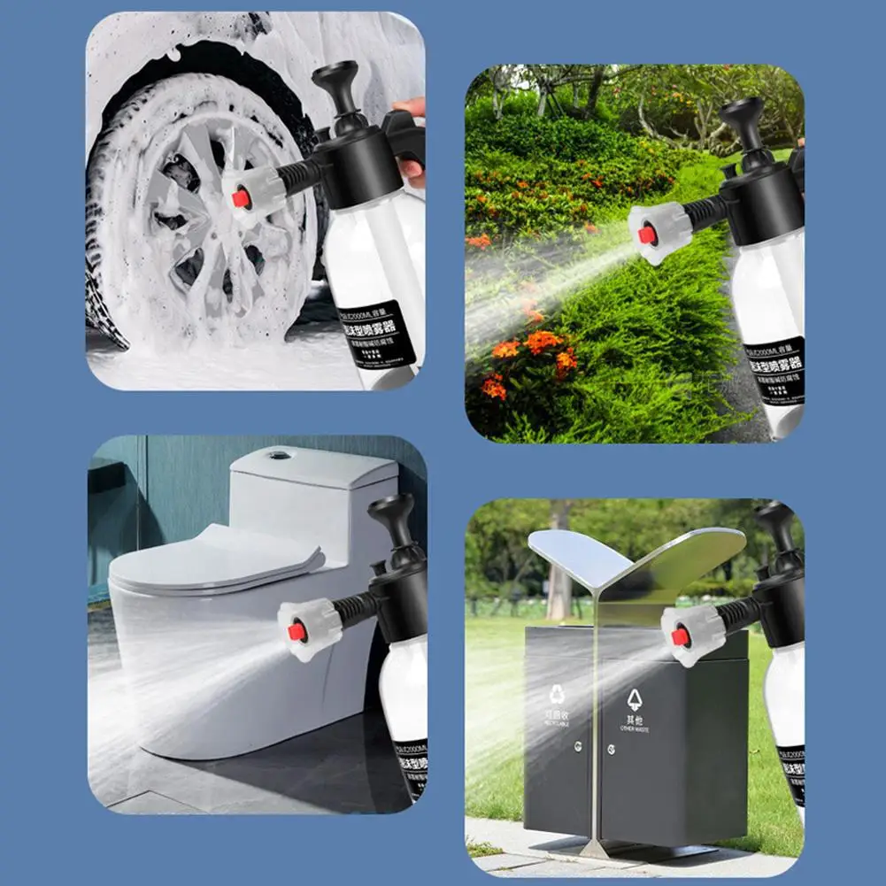 Handgehaltener Schaumsprüher für Autos, Hochdruck-Handpumpe mit Druckentlastungsventil, 2L Autowasch-Sprühflasche, Fensterreinigungswerkzeuge – Detail 11