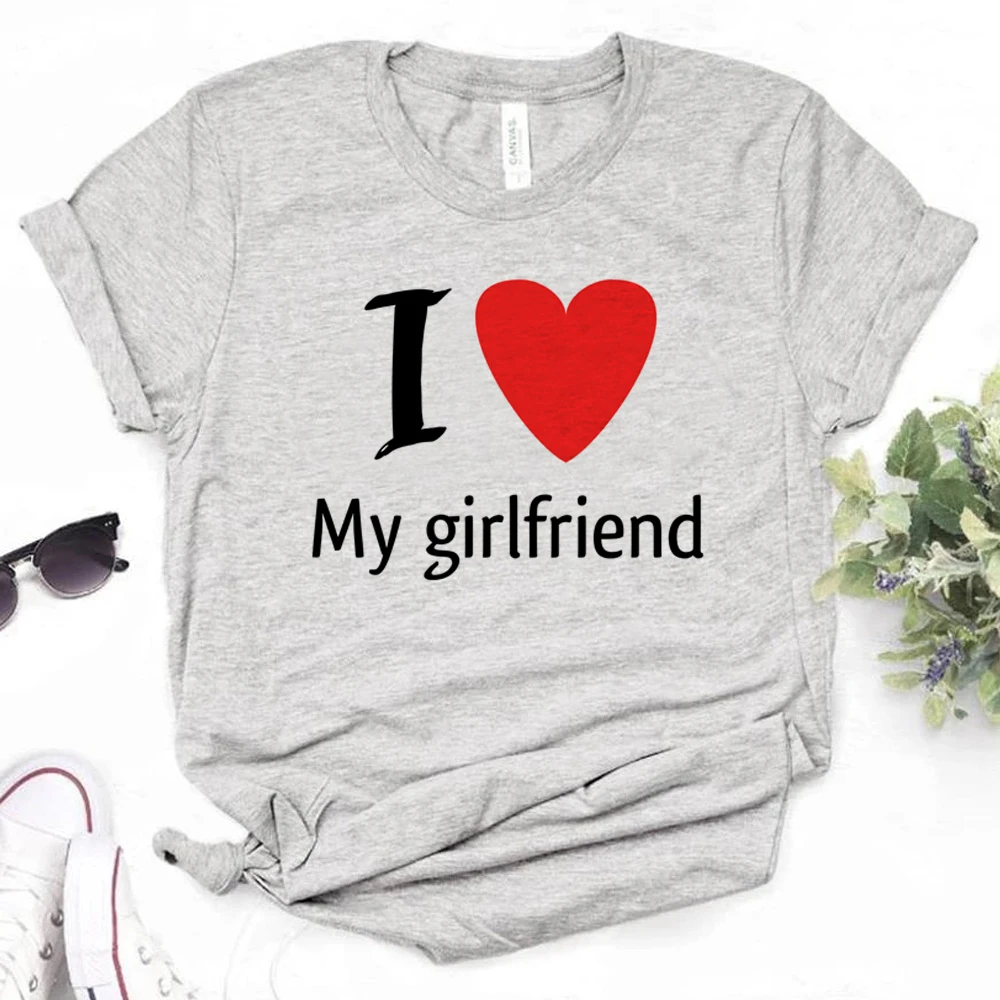 

i Love My Girlfriend tshirt women comic summer top girl manga 2000s designer clothes