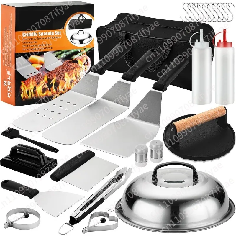 Stainless steel grill set camping outdoor BBQ steak frying shovel barbecue combination tool