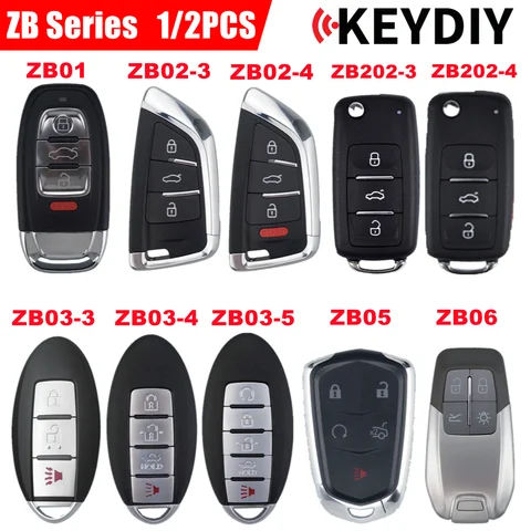 KEYDIY ZB01 ZB02 ZB03 ZB05 ZB06 ZB202 Universal Smart Remote Keyless Go Key for BMW/UDS/Nissan/Cadillac
