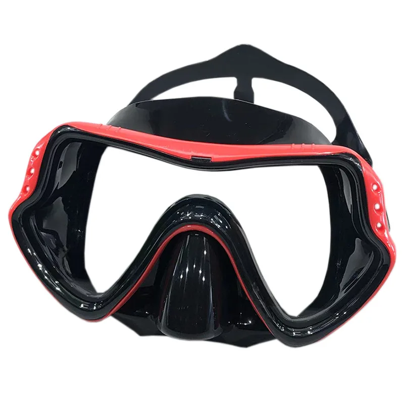 

Diving Mask Large Frame Silicone Face Mirror Breathing Tube Suit All-Dry Snorkeling Mask Adult Men and Women Glasses