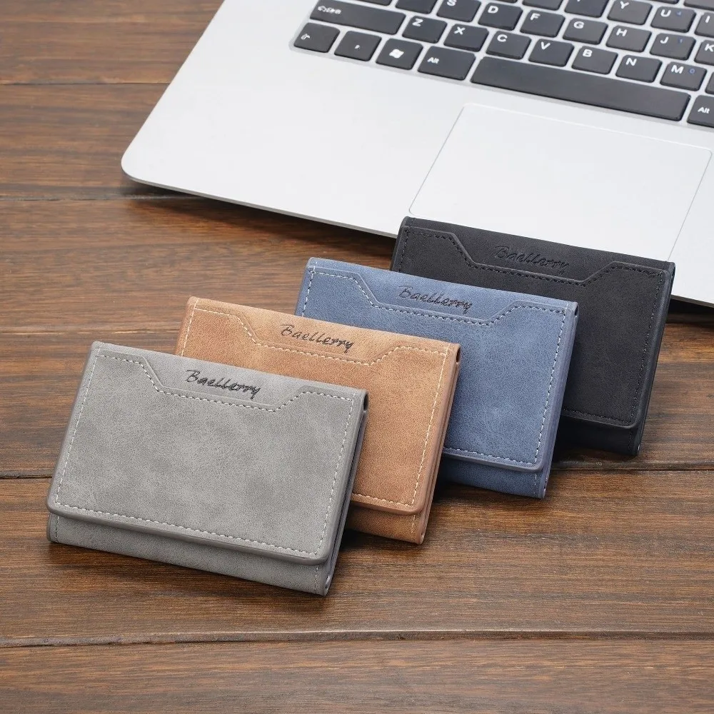 

Practical Mini Men Coin Purse Thin Bank Card Organizer Men Wallet Korean Style Square Small Storage Bag Business