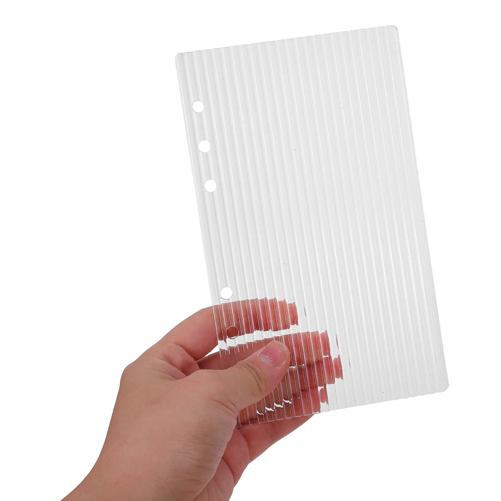 

Transparent Acrylic Binder Cover for A6 Refillable Loose Leaf Notebook Shell Waterproof Easy Clean Portable Modern Minimalist