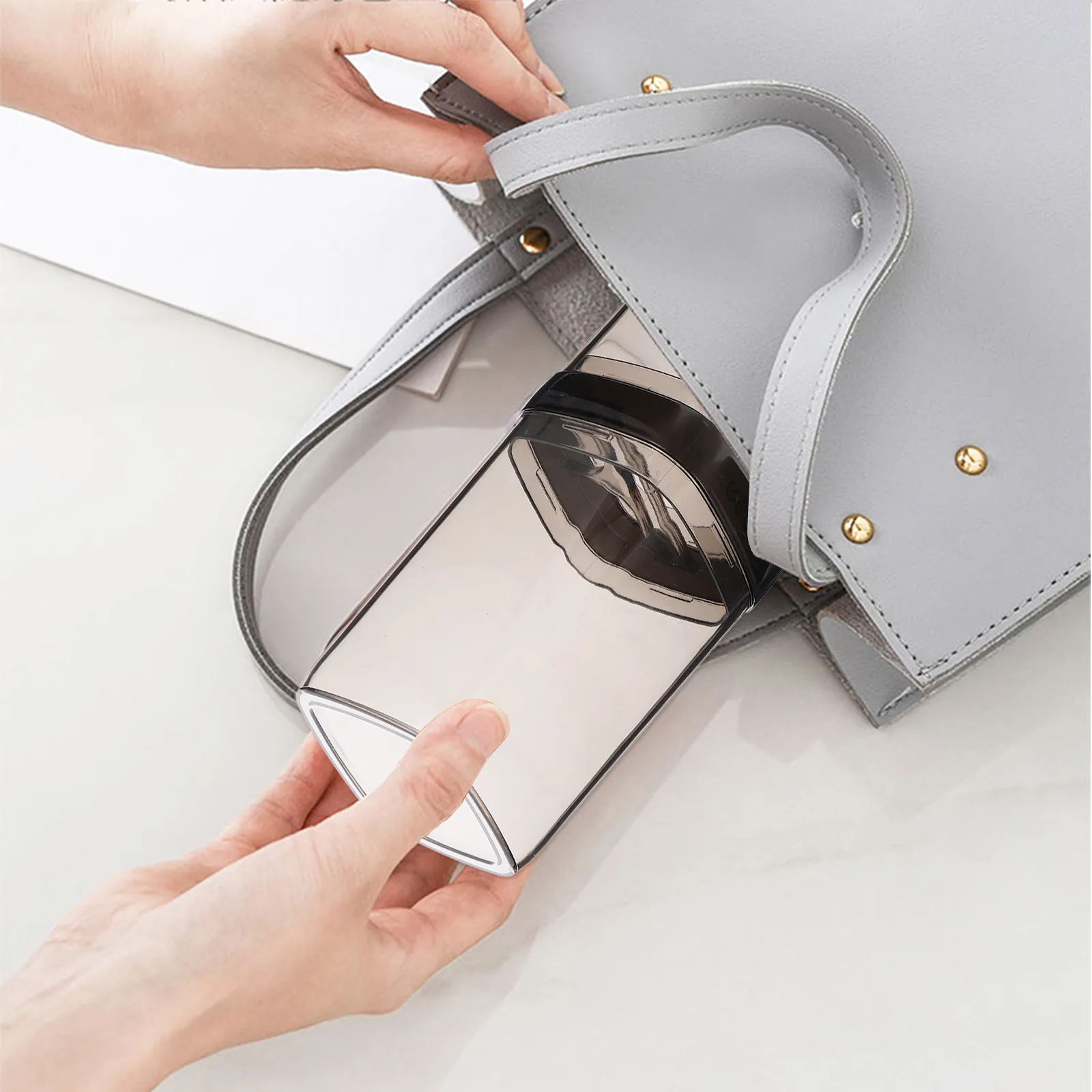 Transparent Compact Travel Toothbrush Holder Grey Portable Toothpaste Storage Box Lightweight Organizer for Outdoor Travel
