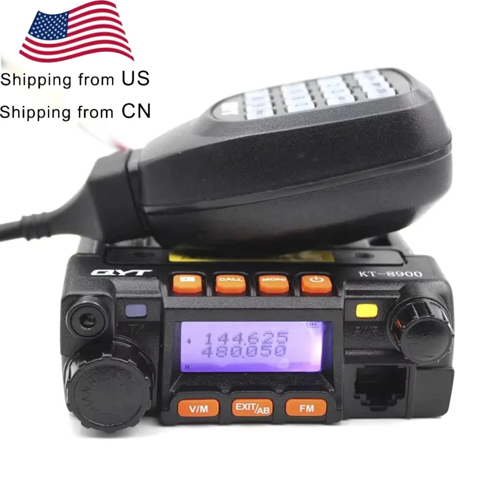 

QYT KT8900 25W Mini Radio UV Transceiver DTMF Mobile Radio kt-8900 Dual band 136-174&400-480MHz Walkie Talkie