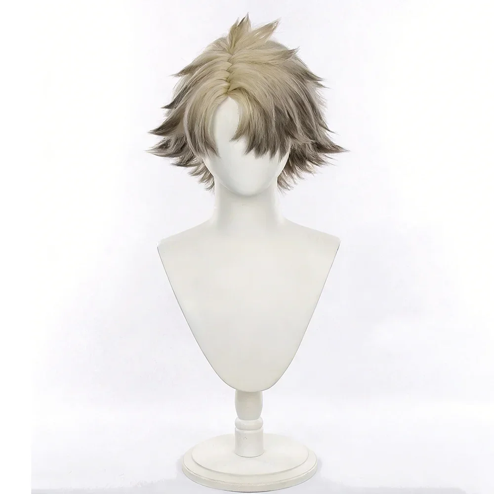 

Аниме GACHI AKUTA Rudo, парик для косплея, мужской градиент, желтый лен, короткие волосы, термостойкие синтетические парики, реквизит для Хэллоуина