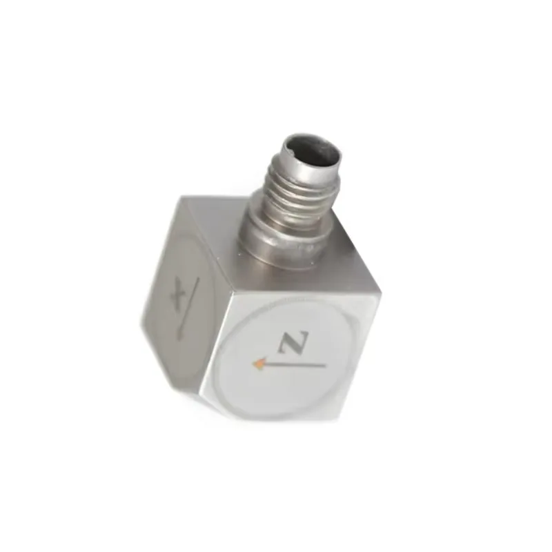 Piezoelectric IEPE Three-axis Vibration Accelerometer Analog Sensor 10-1000Hz Frequency Response 304 Stainless Steel Shell 5%