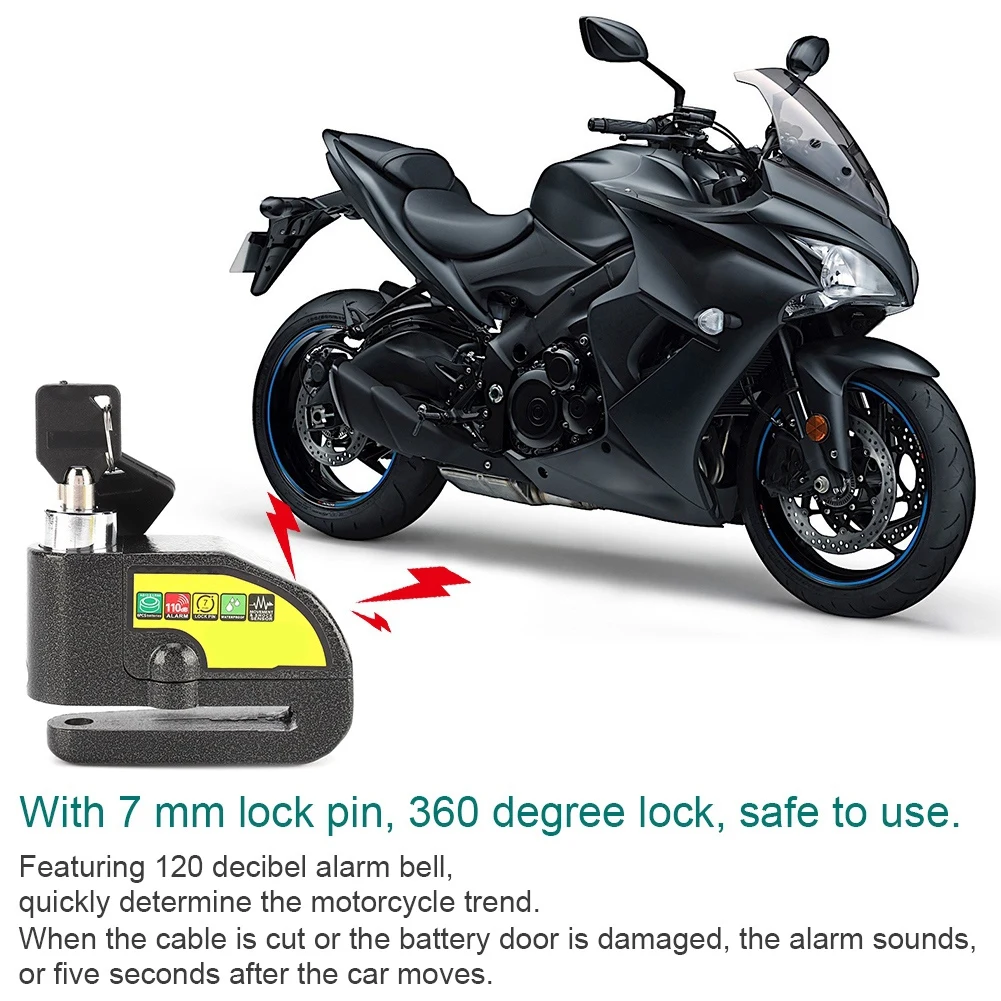 

Anti Theft Lock Disc Brake Lock Motorcycle Lock Disc Brake Motorcycle Lock Brake Alarm Security Safety Anti Theft Reminder
