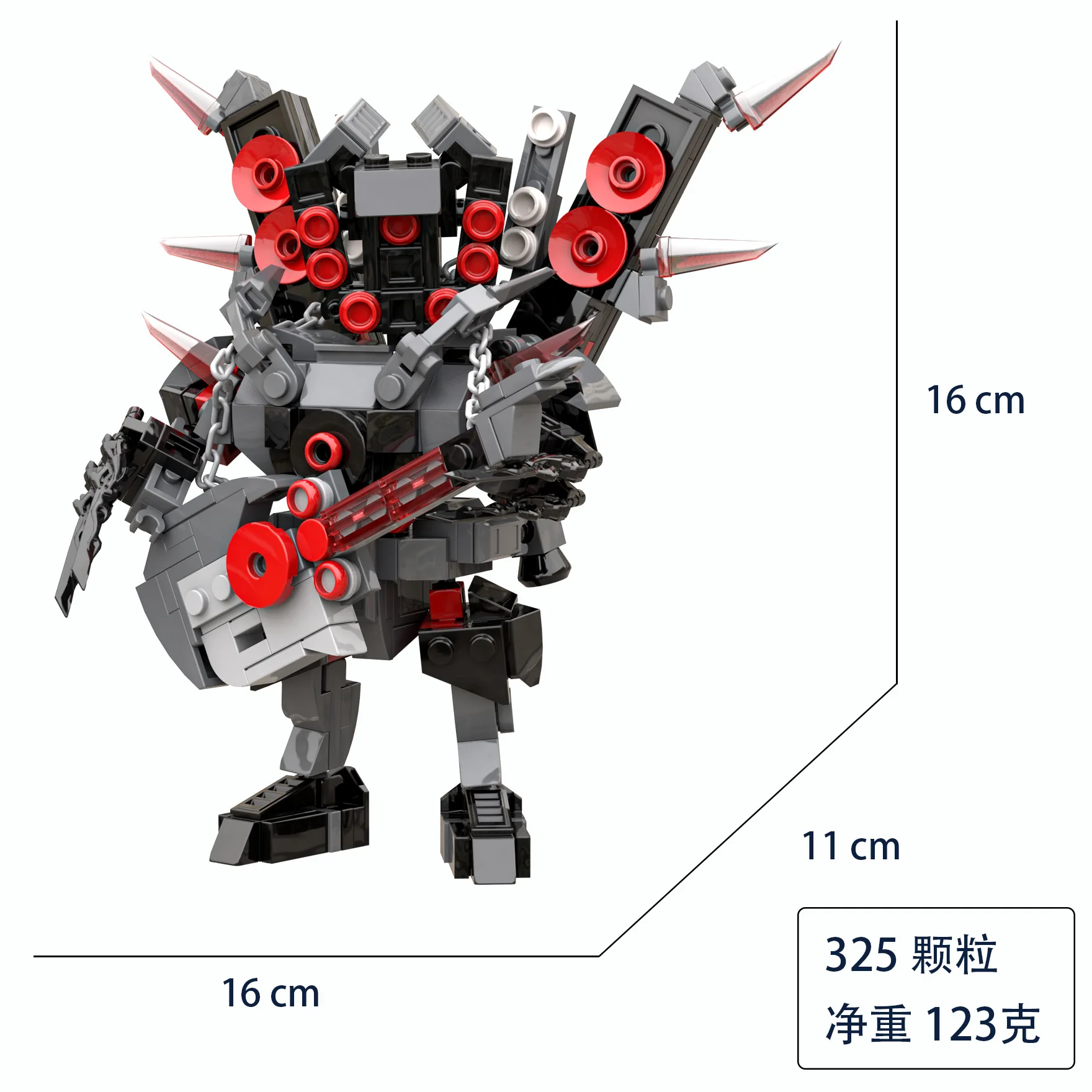 

Совместим с LEGO Skibidi Toilet MOC Абстрактные строительные блоки Монитор ТВ Спикерль Модель робота Кирпичи Игрушки