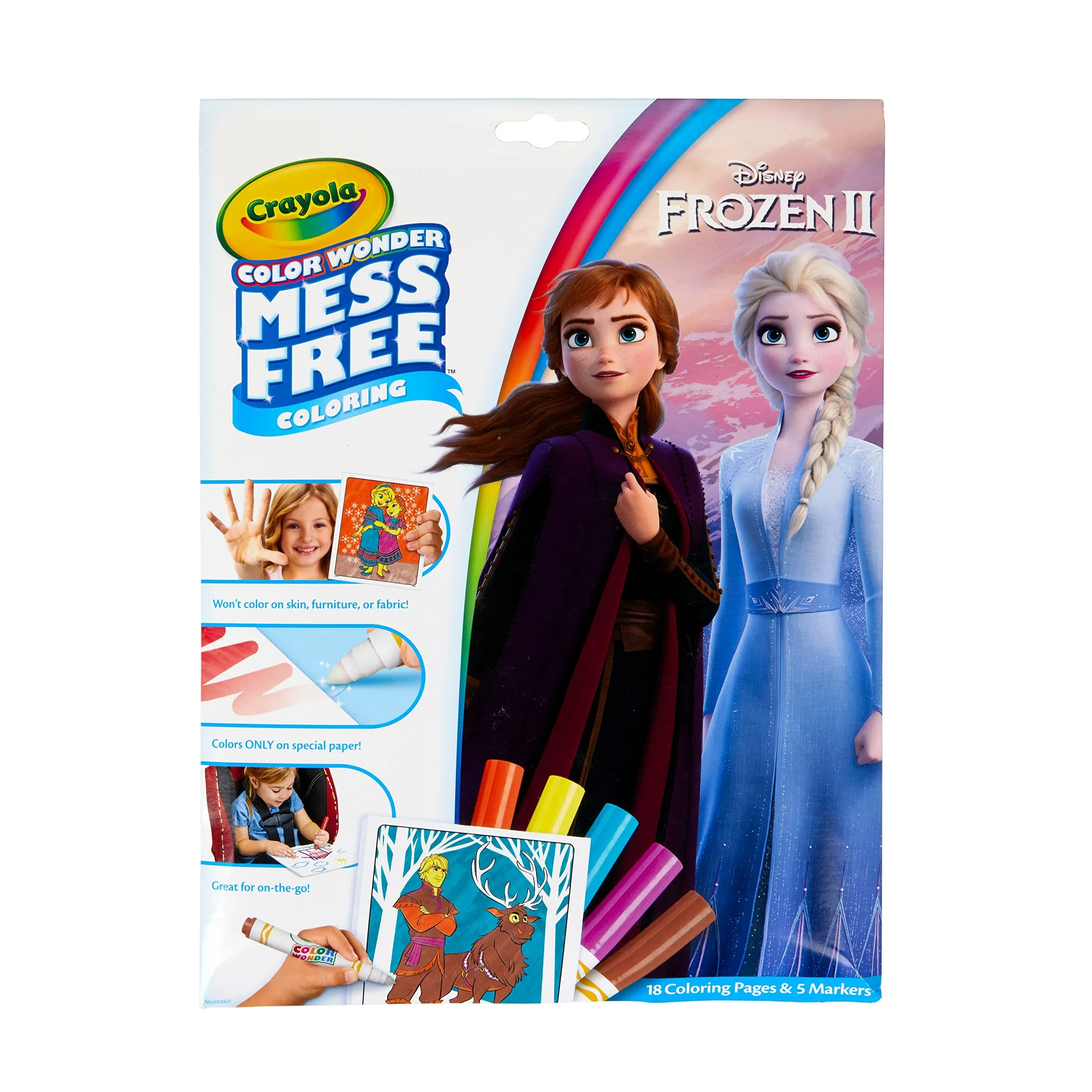 Crayola Color Wonder Frozen Coloring Pages & Markers, Mess Free Coloring, Gift for Kids, Age 3, 4, 5, 6