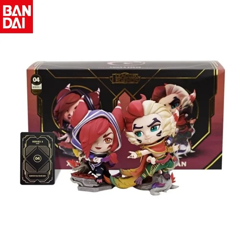 Genuine League of Legends LOL  Action Figure The Rebel Xayah The Charmer Rakan Game Anime Figure Collectible Doll Model Kid Toy