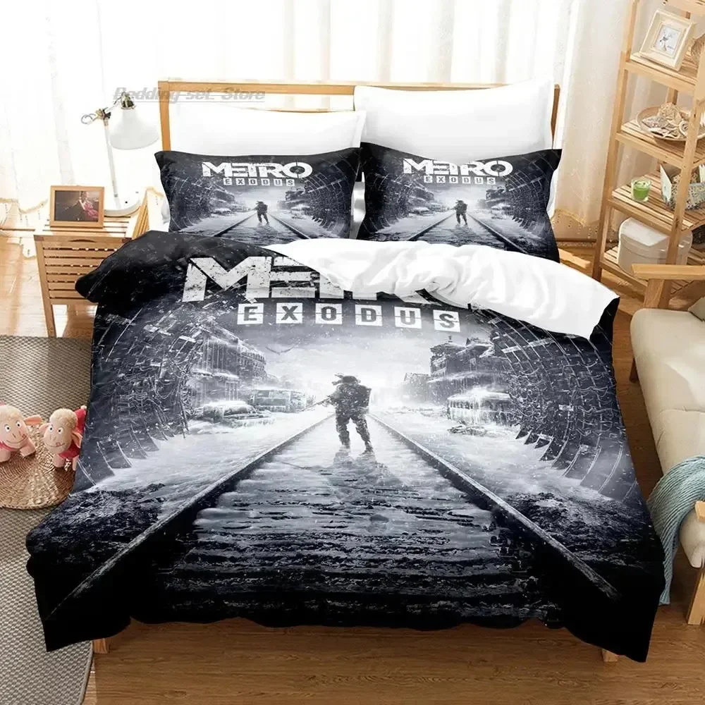 

3D Print Metro Exodus Bedding Set Single Twin Full Queen King Size Bed Set Aldult Kid Bedroom Duvetcover Sets Game Quilt Cover