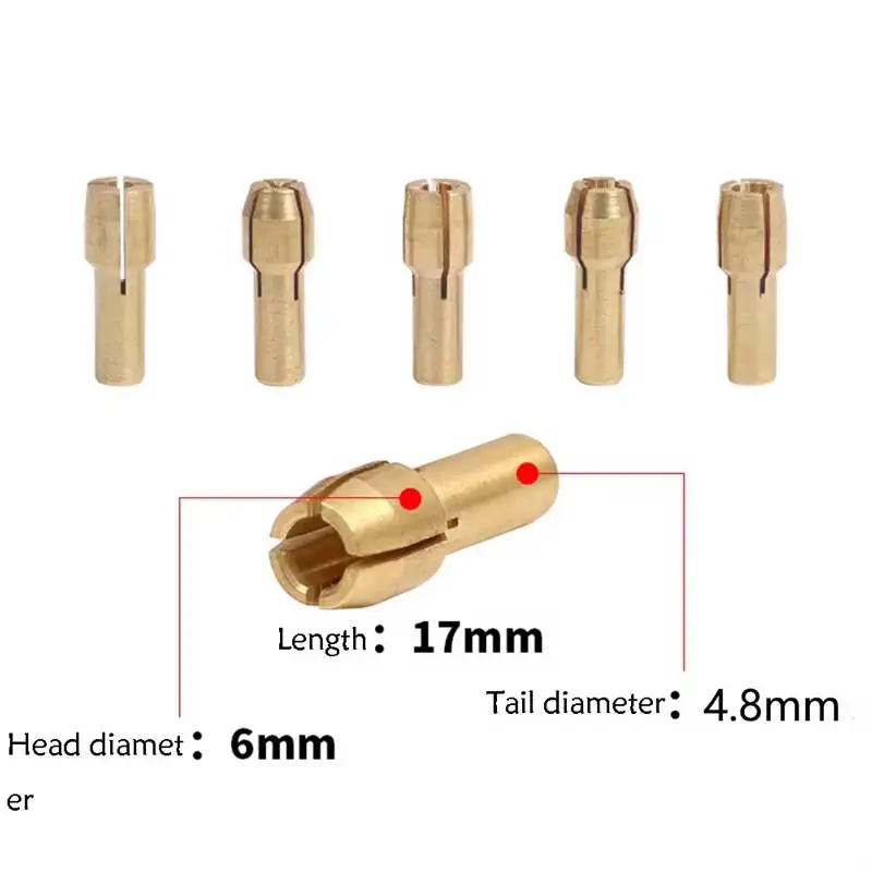 10Pcs/set Drill Chucks Adapter 0.5mm-3.2mm Mini Drill Chucks For Dremel Chuck Adapter Micro Collet Brass For Power Rotary Tool image 3