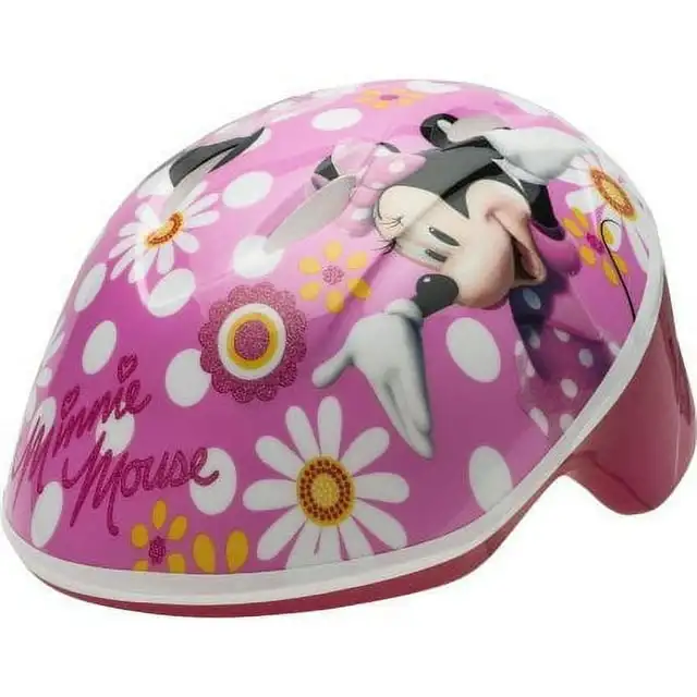 

Minnie Mouse Casco de Bicicleta, Flores Rosas, Niño 3+ (48-52cm)