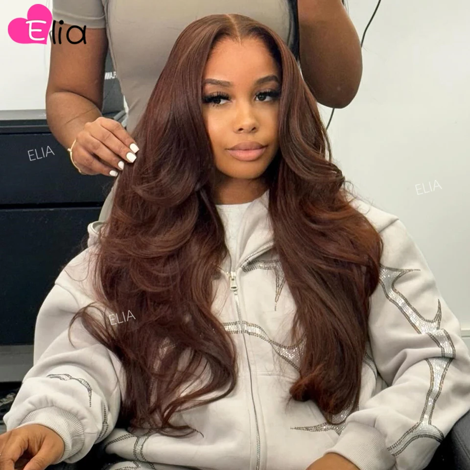 Wigs for Women Brown Human Woman Hair Wigs 32 Inches Brazilian WigsBody Wave 13x4 Lace Front Wigs on Sale New Arrivals Elia Hair