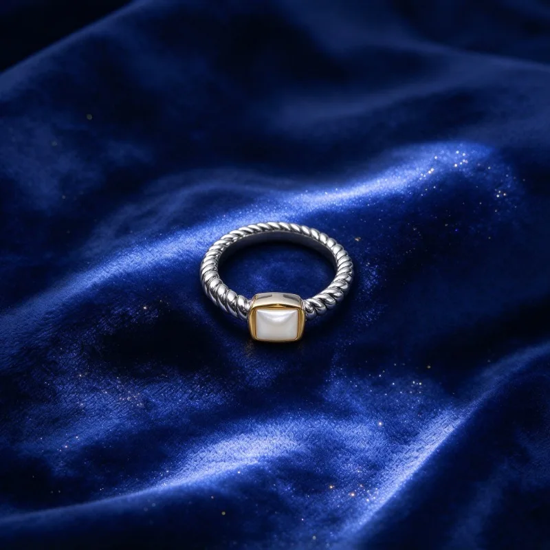 Classic Twisted Rope Cable Ring for Ladies Simple Spiral Band Finger Ring Stackable Metal Fashion Jewelry Daily Wear Dating Party Wedding Birthday Gift Ornament