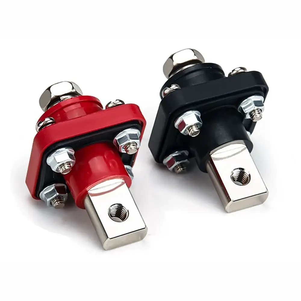 New All Copper Lithium Battery Terminal 100A/120A/150A/200A High Current Battery Connector Black Red Copper Terminals