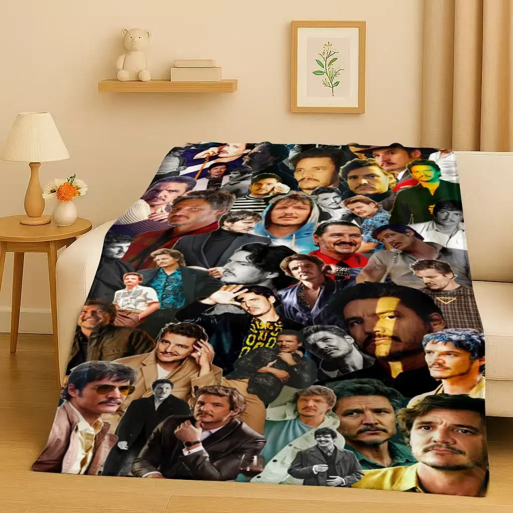 موضة بيدرو باسكال وسيم الممثل الفانيلا بطانية ، فائقة النعومة الدافئة أفخم رمي للمنزل غرفة نوم غطاء أريكة تتحول لسرير الاطفال نزهة هدية