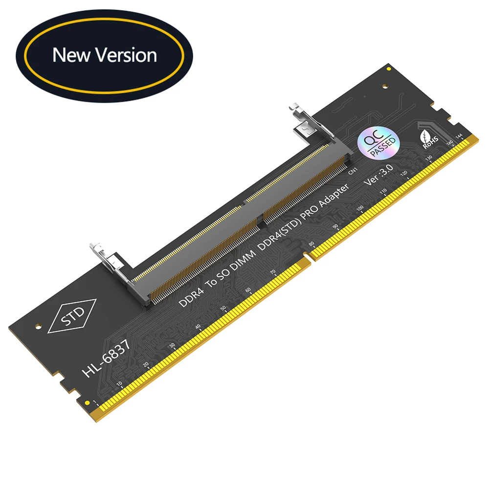 DDR4 Laptop SO-DIMM to Desktop DIMM Adapter Card, Ver3.0 Notebook RAM Converter Adapter