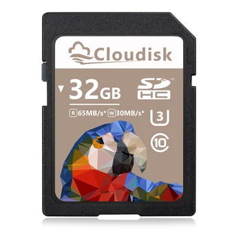 Cloudisk SD 카드 Class10 8GB 16GB 32GB 64GB 128GB U3 앵무새 모티브 클래스 6 카메라용 4GB 메모리 카드