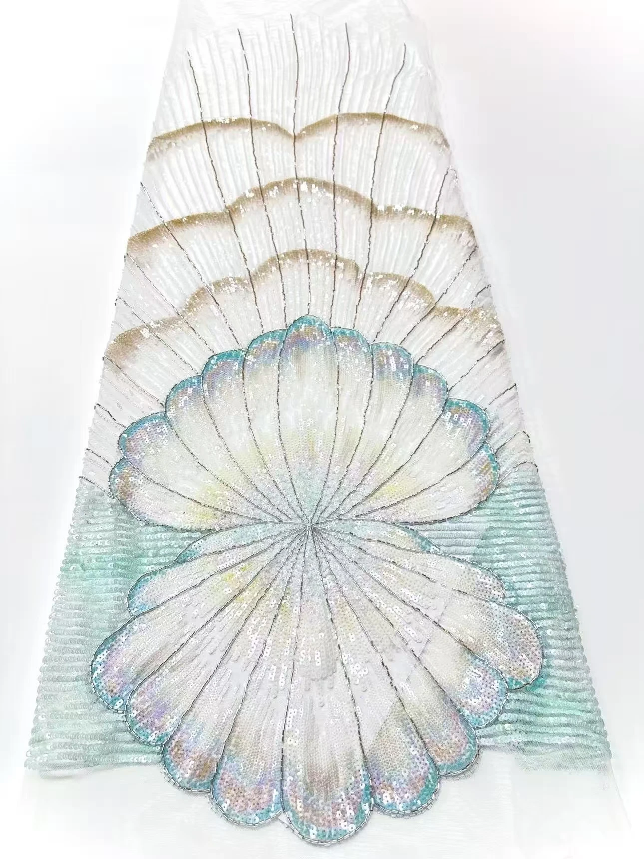 Pink  New Design Fashion European Art Pattern 5Yards French Beaded Sequins Lace Fabric Wedding Banquet Wedding Dresses 2037