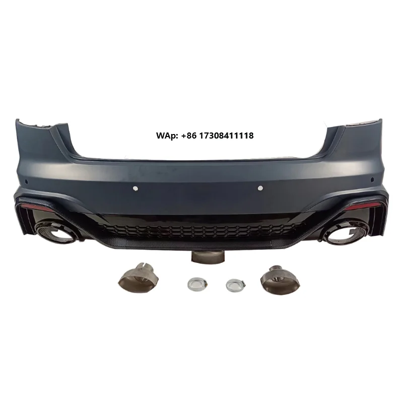 

Car Auto Spare Parts Bodykit Rear Bumper With Pipe for A4 S4 B9.5 Upgrade to RS4 Style 2020-2024