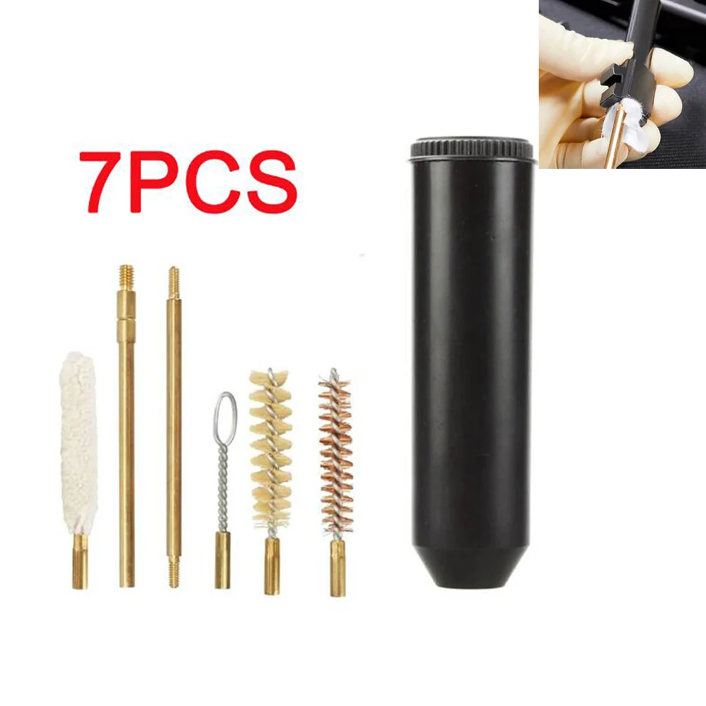 GUGULUZA 7pcs/set Cleaning Brush 38/357/9mm Pistol Cleaning Kit Pocket Size Hand Gun Rod Brush Professional Gun Cleaning Tools