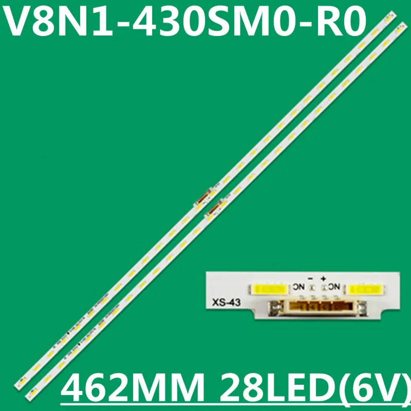 แถบไฟแบ็คไลท์ LED สำหรับ V8N1-430SM0-R0 BN96-45954A UE43RU7172U UE43NU7475 UA55NU7300R UE43NU7125K UE43RU7100 UE43NU7445