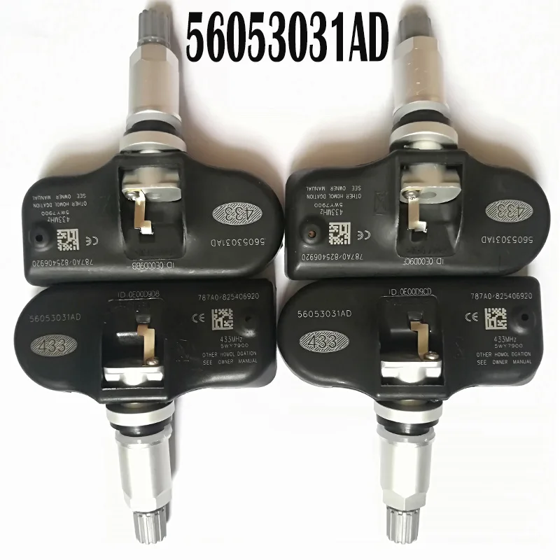 4PCS  56053031AD 433MHZ TPMS Tire Pressure Monitoring Sensor For Chrysler 200 300 Sebring For Dodge Avenger Caliber Jounrey