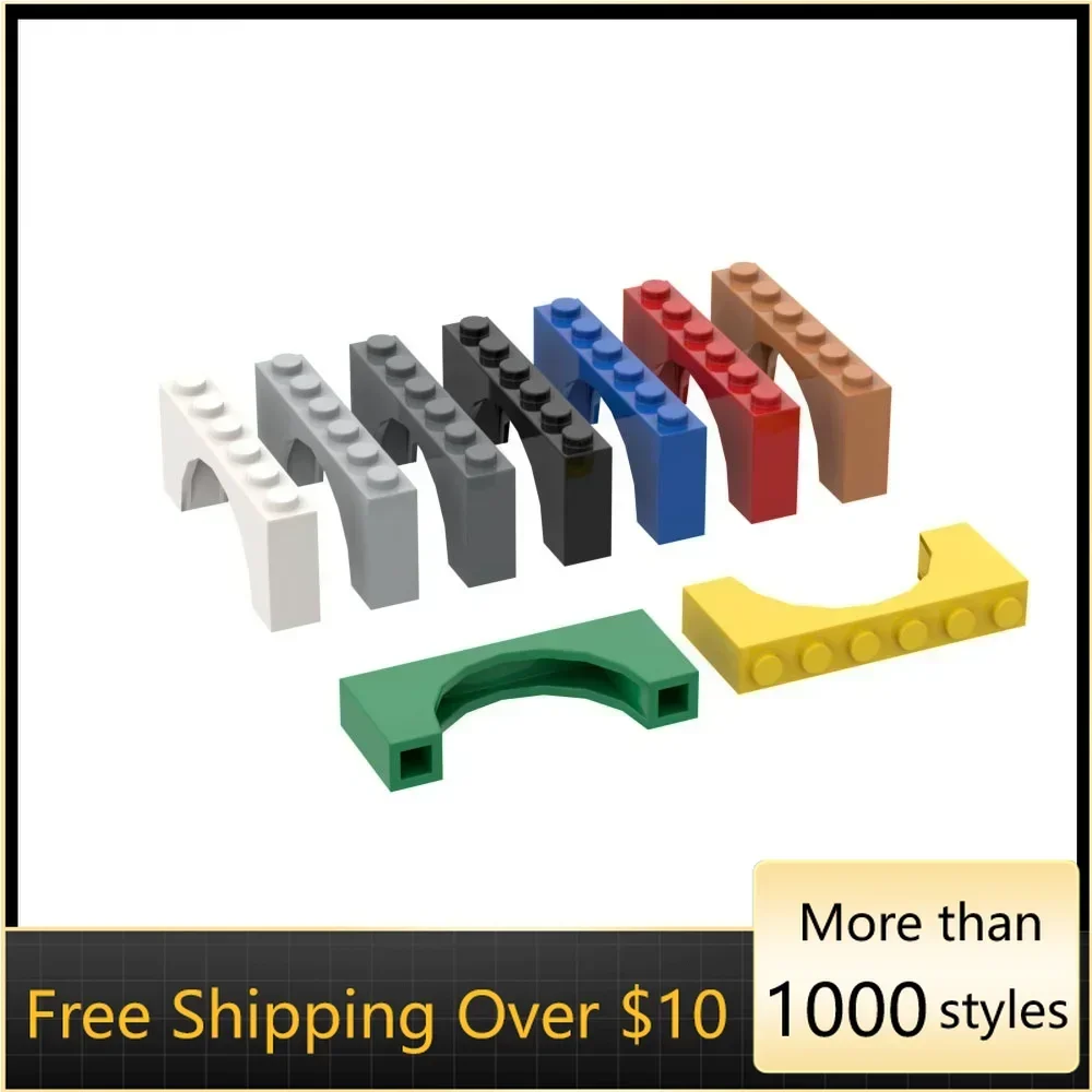 

10 шт., высокотехнологичные сборные частицы 15254, арка 1x6x2, комплект строительных блоков, идея, игрушки «сделай сам» для детей, подарки на день рождения