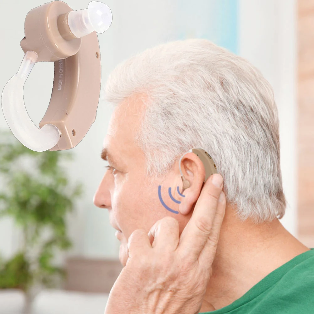 

Portable Hearing Aid Mini Ear Sound Amplifier Adjustable Ear Hearing Amplifier Aid Kit Tone Hearing Aids for the Deaf/Elderly