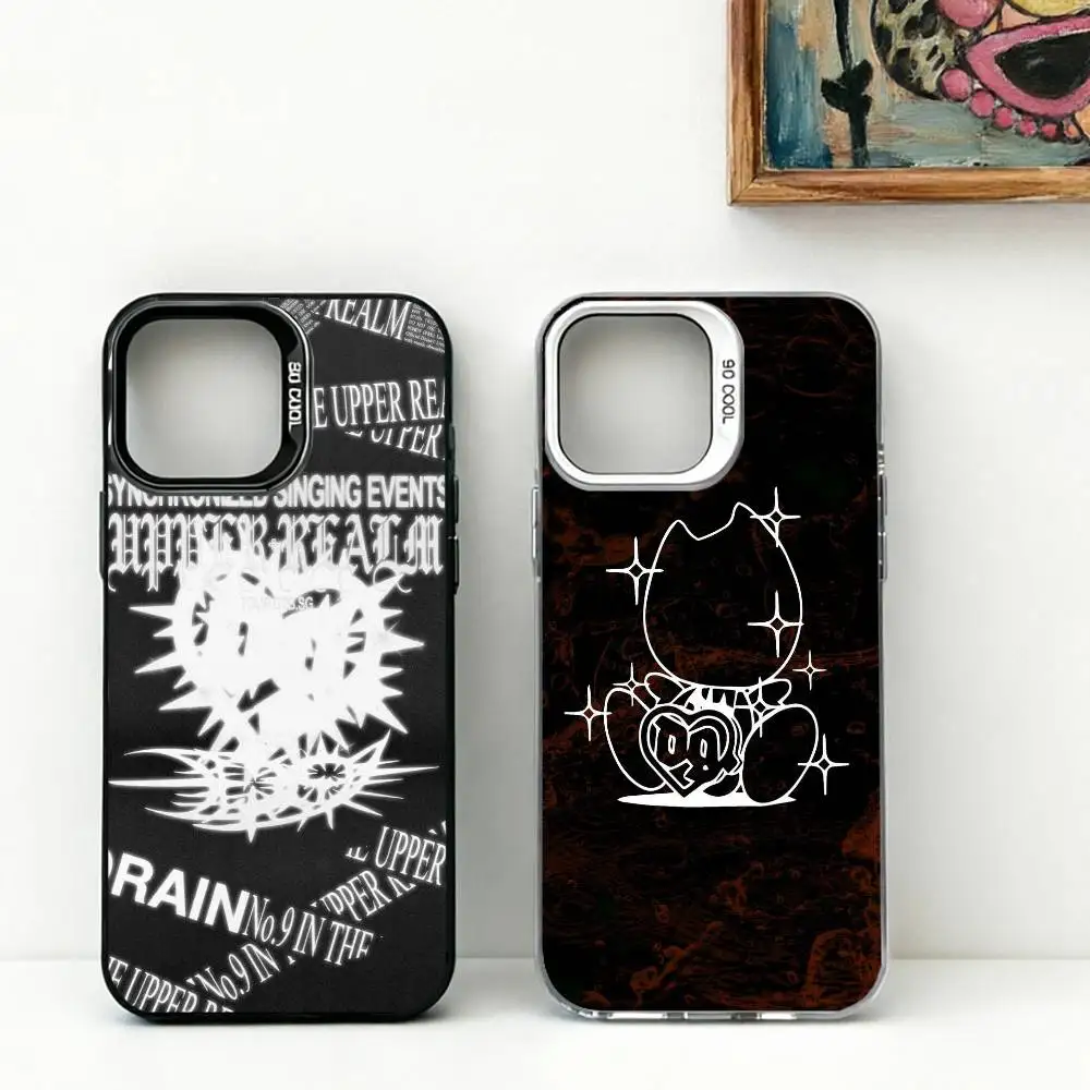 

Fashion Singer Drain Gang Ecco2k Phone Case For iPhone 17,16,15,14,13,12 Plus,Pro Max,XS,Colorful Silver Phone case Funda Cover