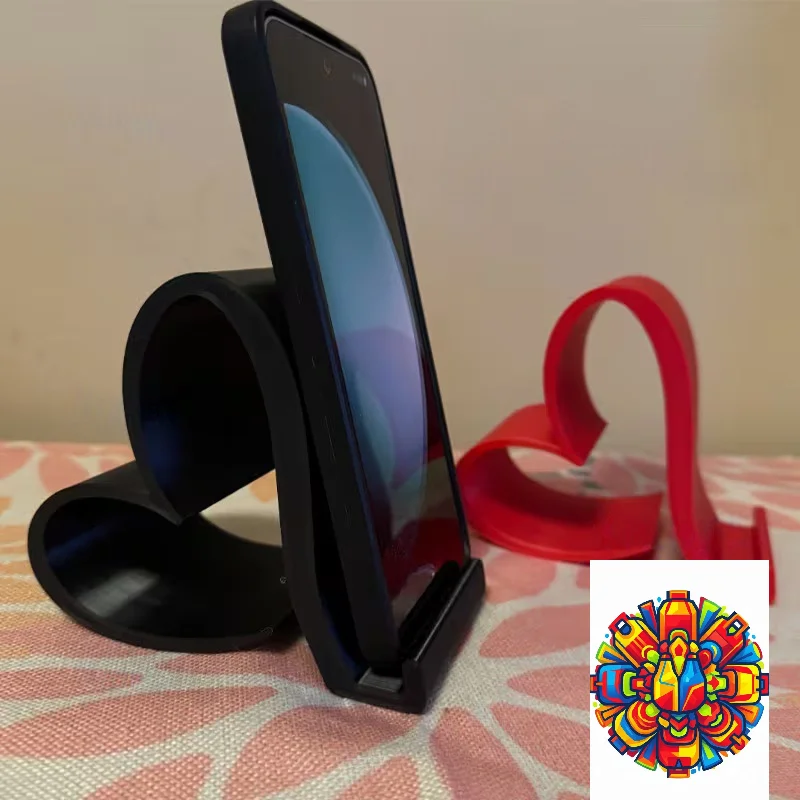 

Creative 3D Printed Heart-shaped Universal Mobile Phone Stand Home Office Desktop Ornament Birthday Valentine's Day Gift