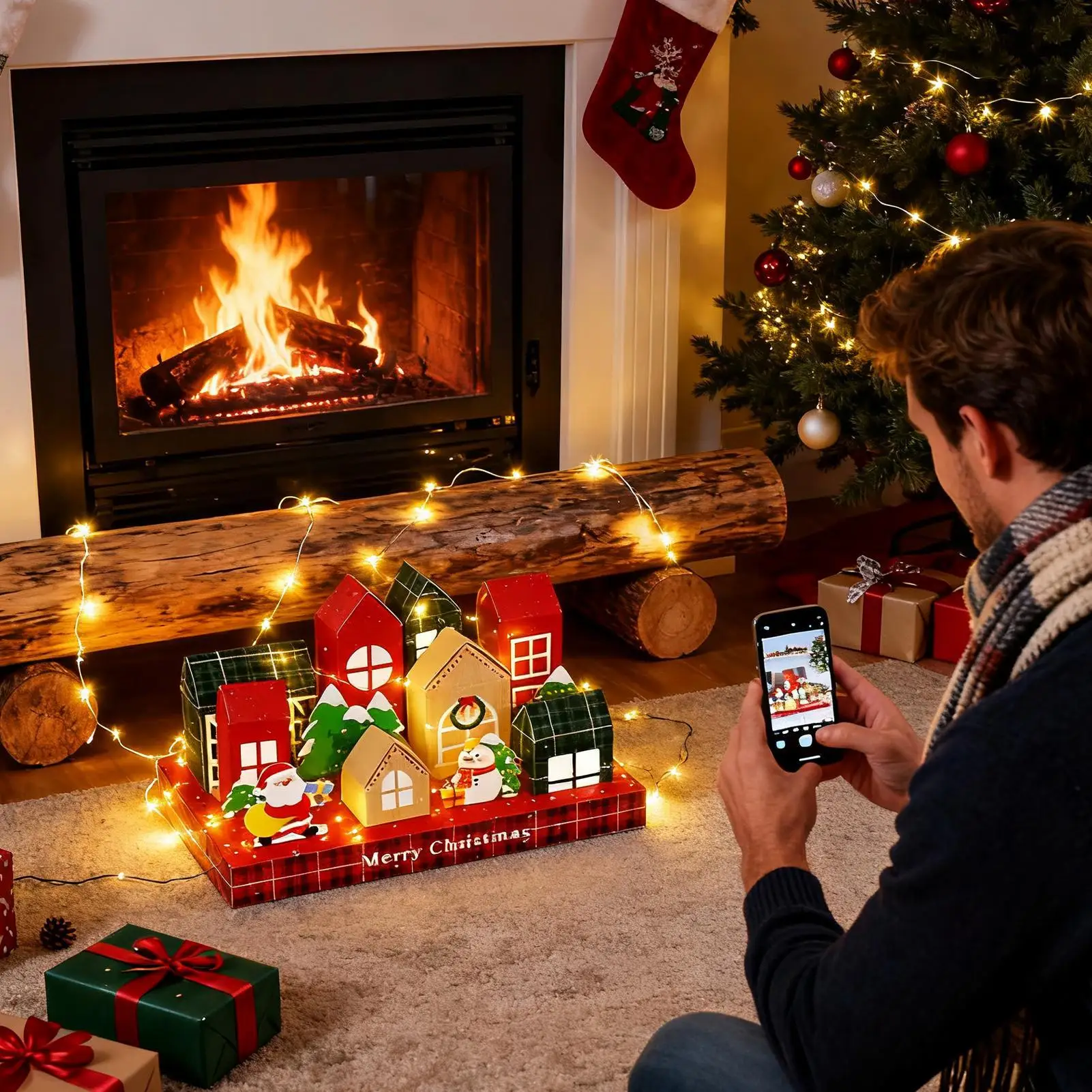 

Рождественский адвент-календарь, коробка для рождественского дома, заполняемая пустая коробка, конфеты, снежинка, хрустящая нуга, упаковка, подарочная коробка, реквизит для вечеринки