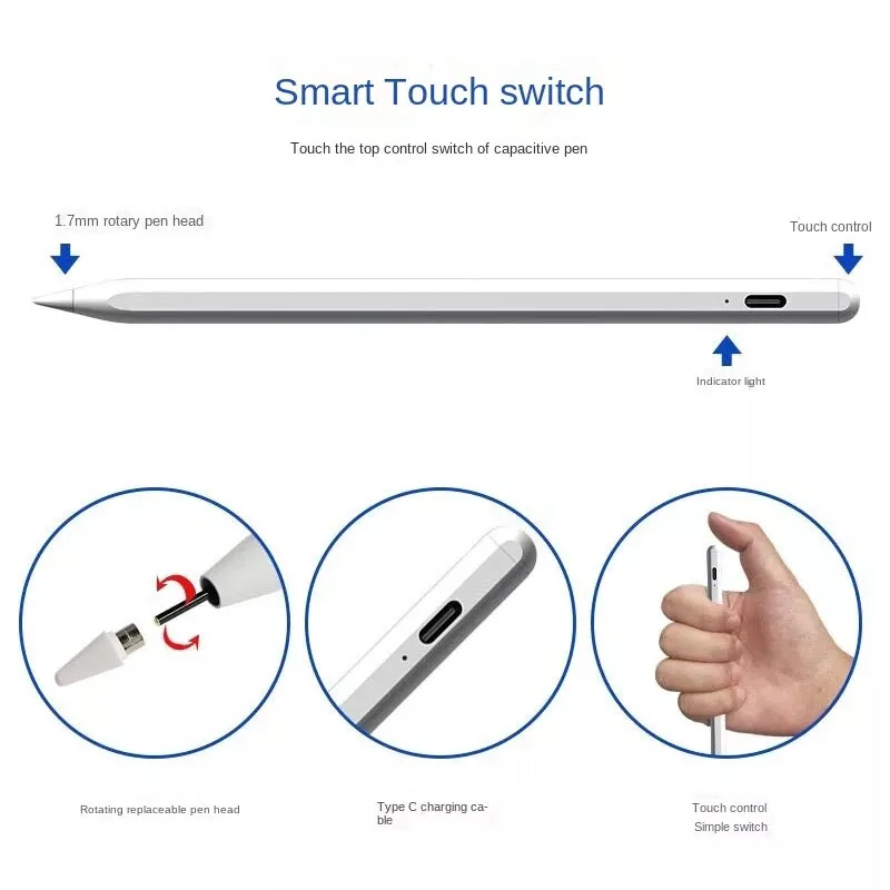 Stylus Pen Anself Table Capacity Touch Pencil Active Capacitive Ultra-fine High-Precision Painting  Phone Universal